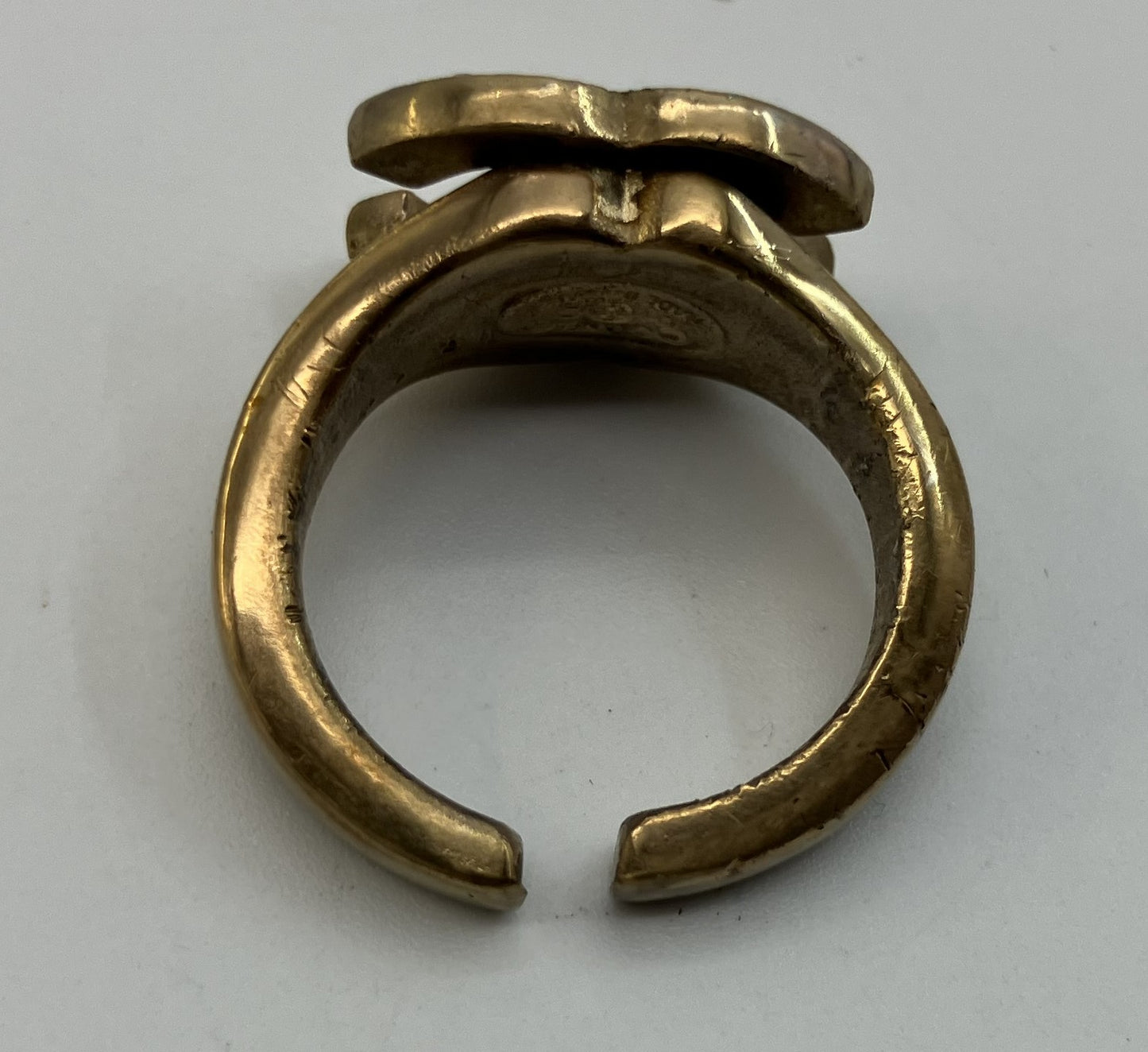 "CHANEL Chanel 01C Coco Ring Inner Diameter 15.1mm (JP 7) (EU 47) (US 4) Rhinestone Gold