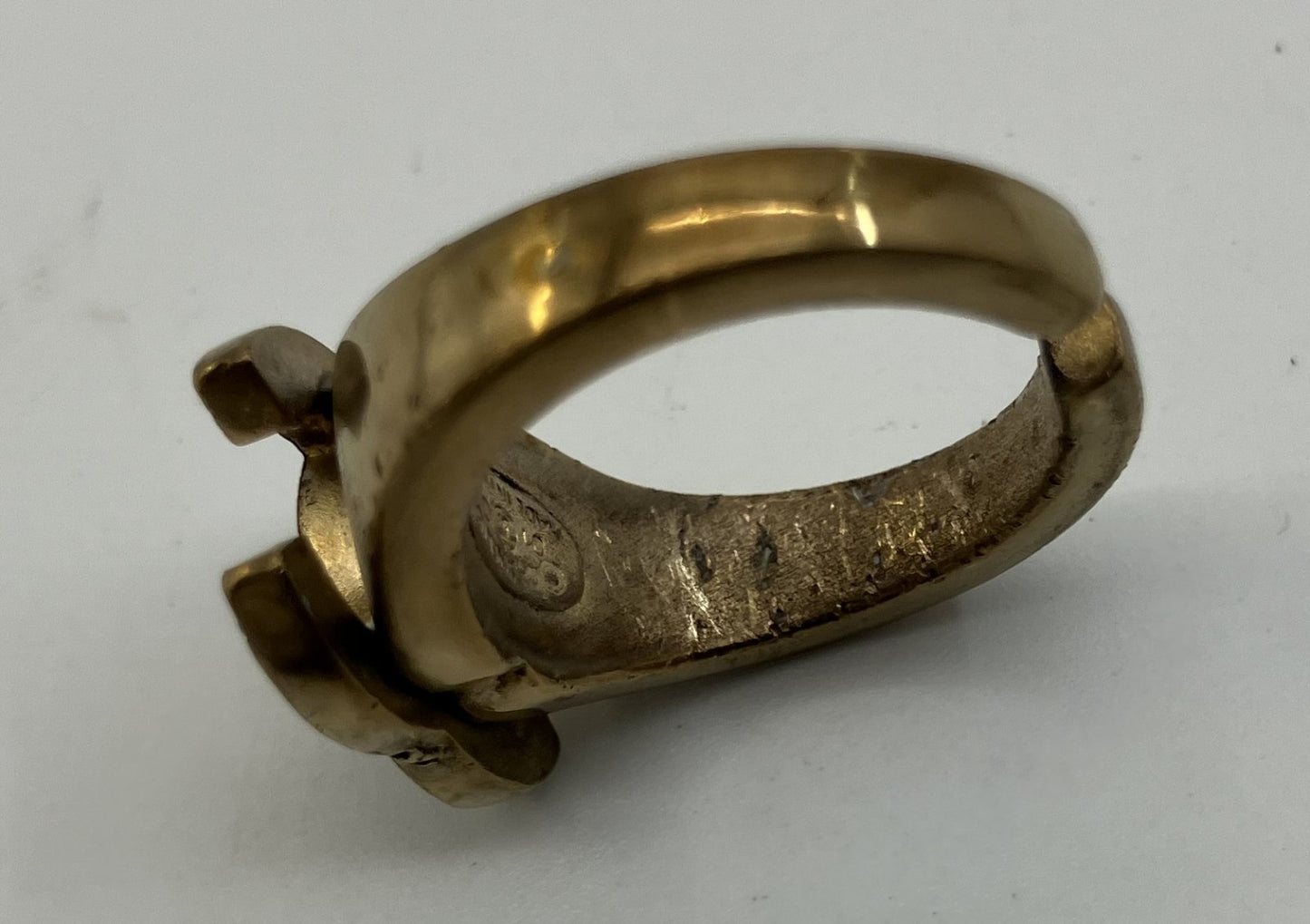 "CHANEL Chanel 01C Coco Ring Inner Diameter 15.1mm (JP 7) (EU 47) (US 4) Rhinestone Gold