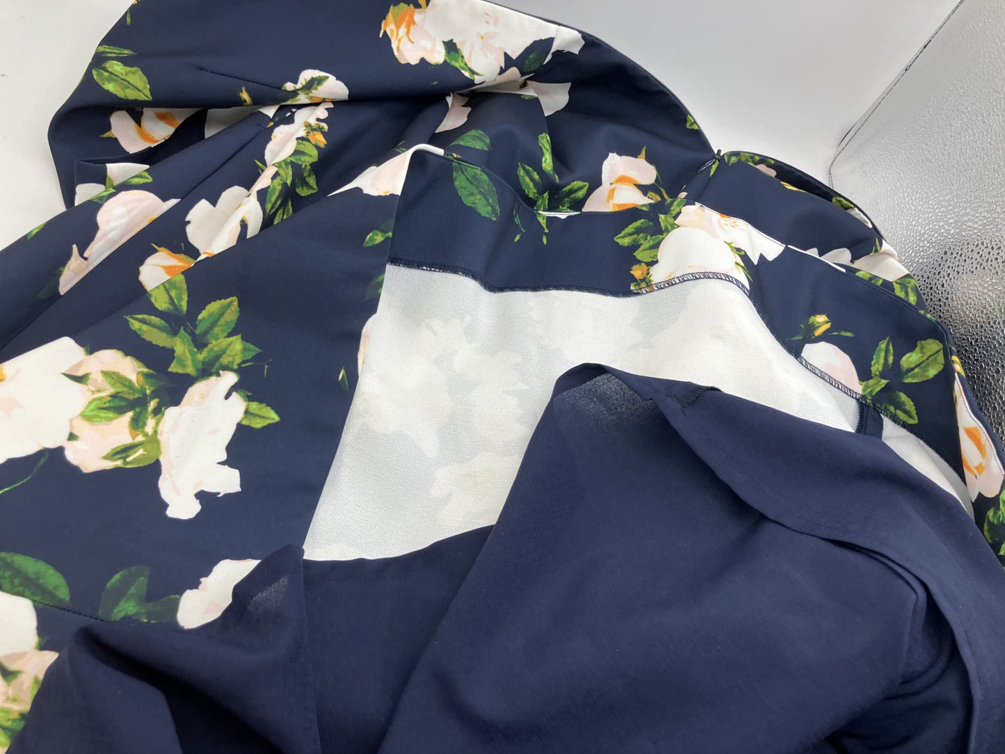 Chesty Floral Dress Set Size 1 White Bird Print & Navy Long Dress Japan