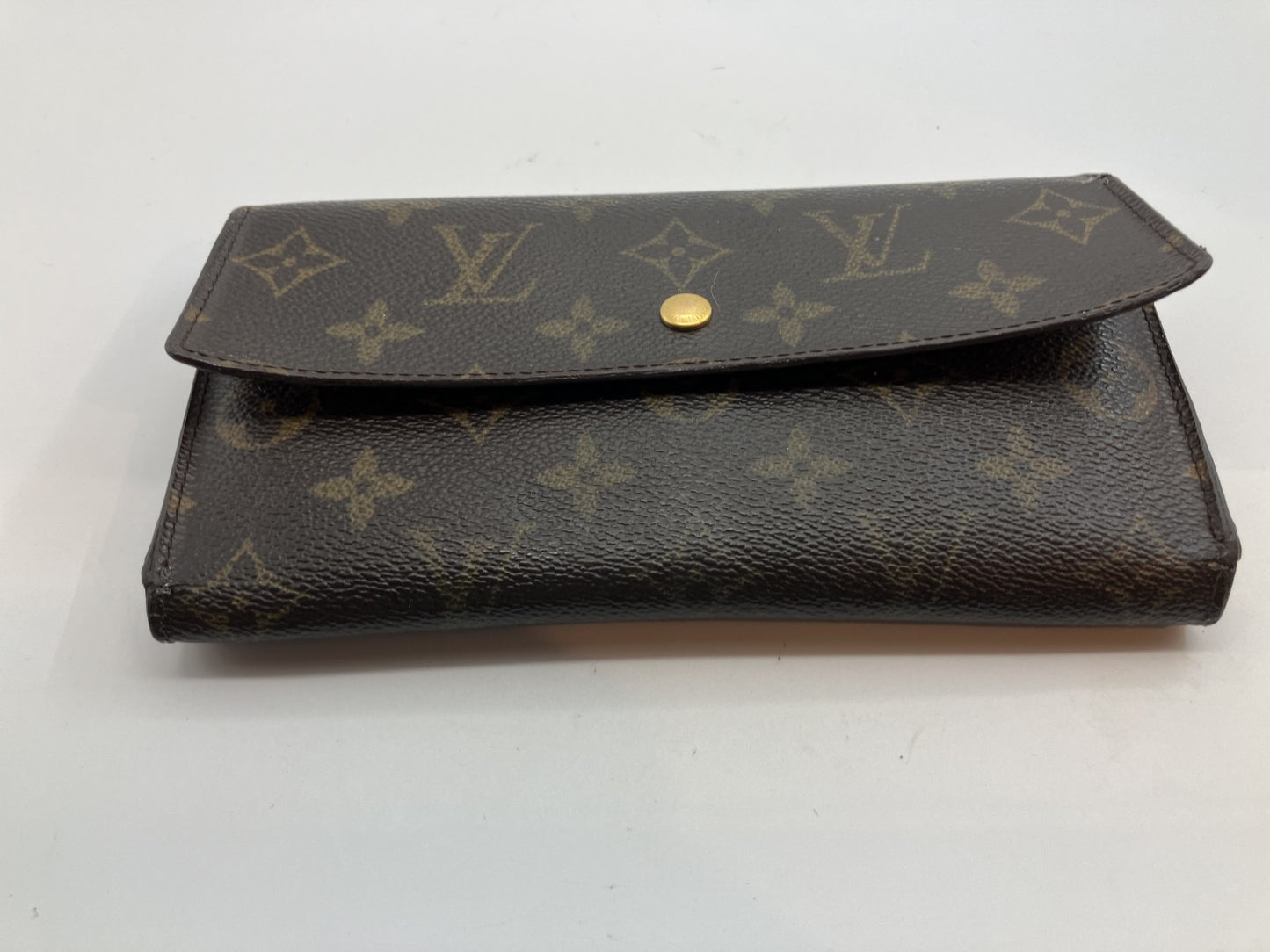 Louis Vuitton Monogram Porte Tresor International 3-fold long wallet M61215 19x3.9"