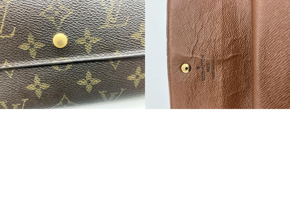Louis Vuitton Monogram Porte Tresor International 3-fold long wallet M61215 19x3.9"