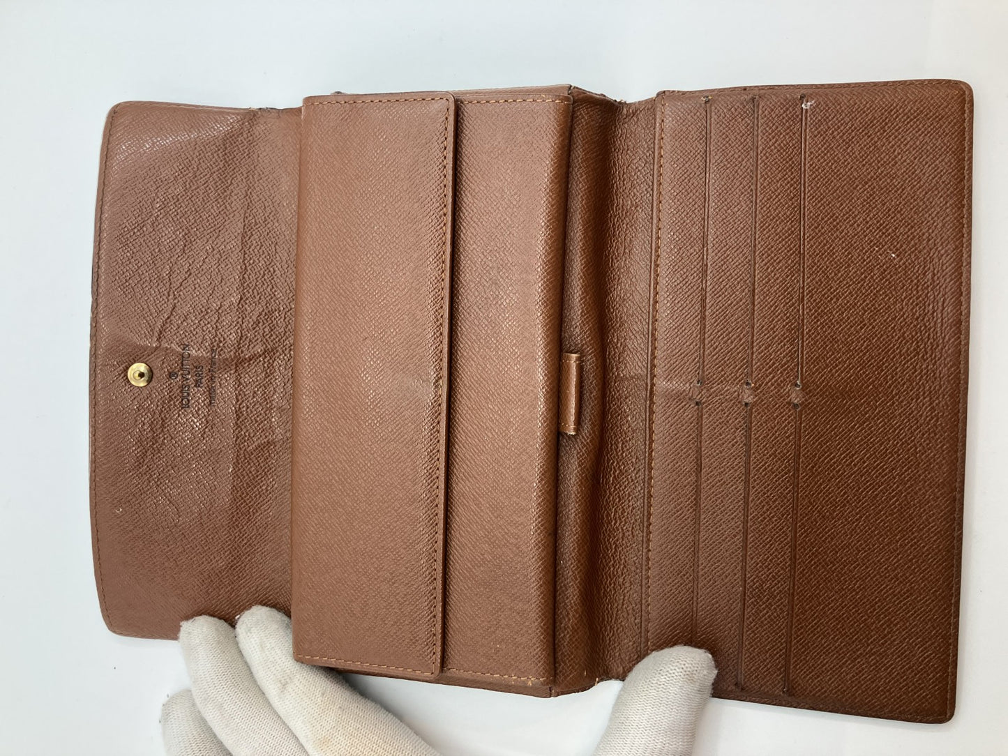 Louis Vuitton Monogram Porte Tresor International 3-fold long wallet M61215 19x3.9"