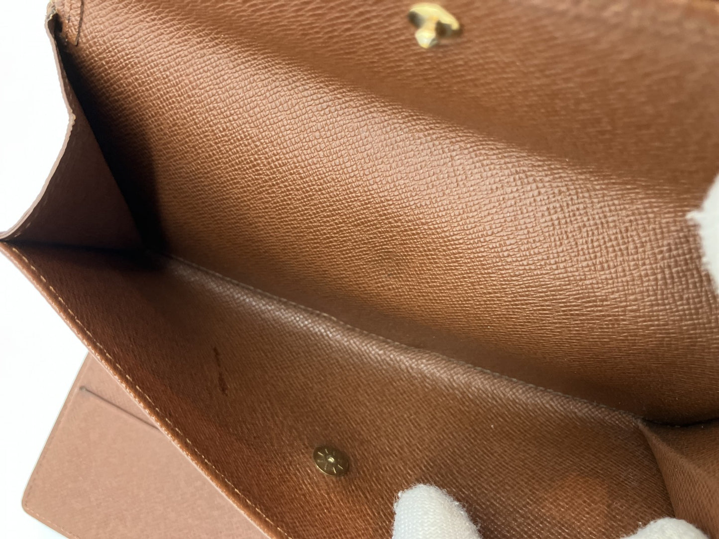 Louis Vuitton Monogram Porte Tresor International 3-fold long wallet M61215 19x3.9"