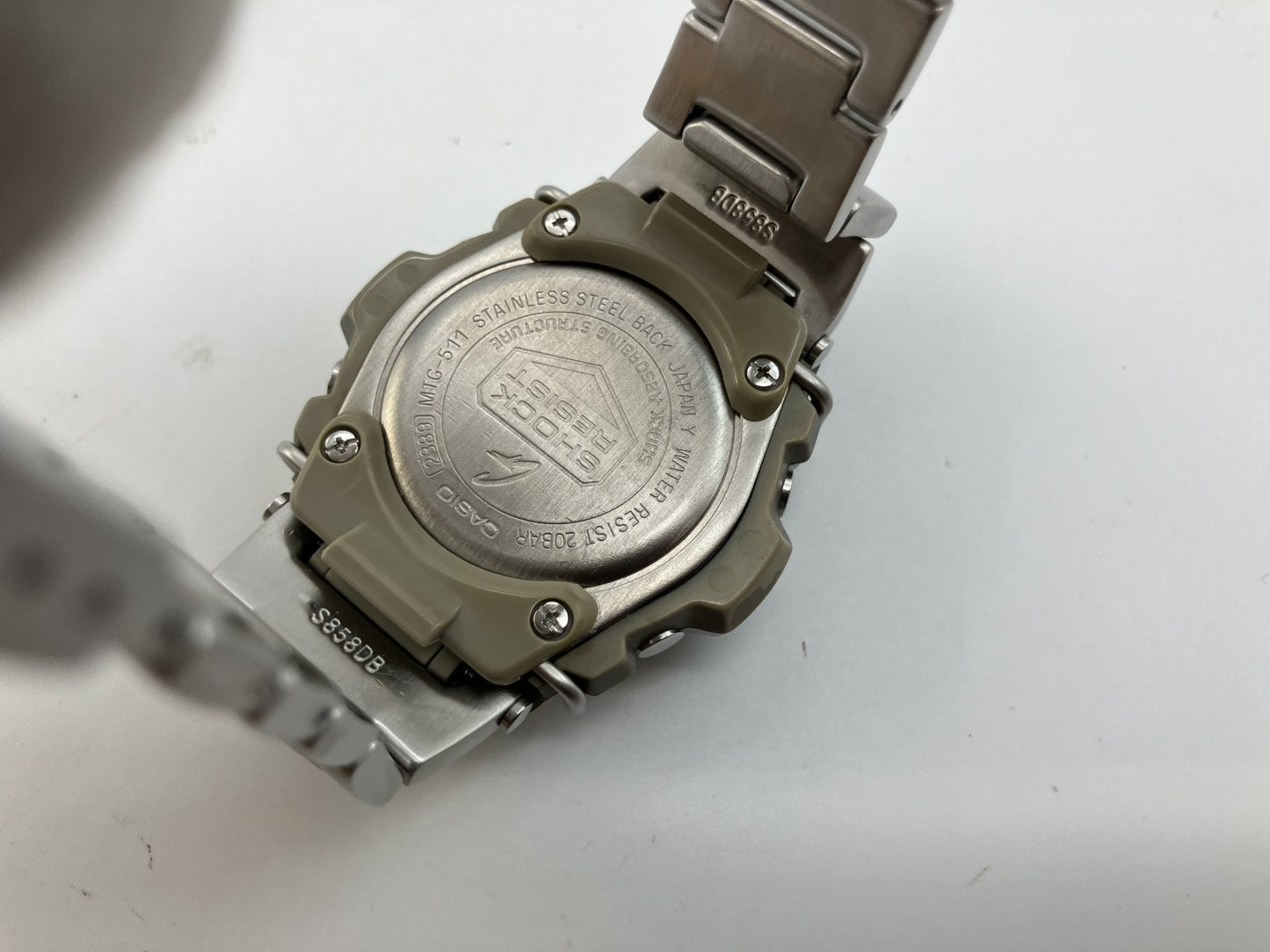 CASIO MTG-511 Width 44.8mm Wrist size around 6.5" Battery replaced June 2025 QZ Men's watch G-SHOCK