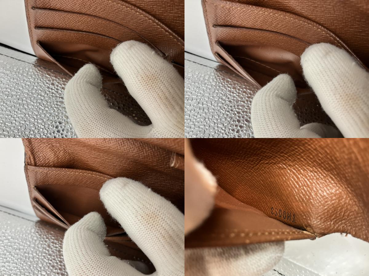 Louis Vuitton Monogram Porte Tresor International 3-fold long wallet M61215 19x3.9"