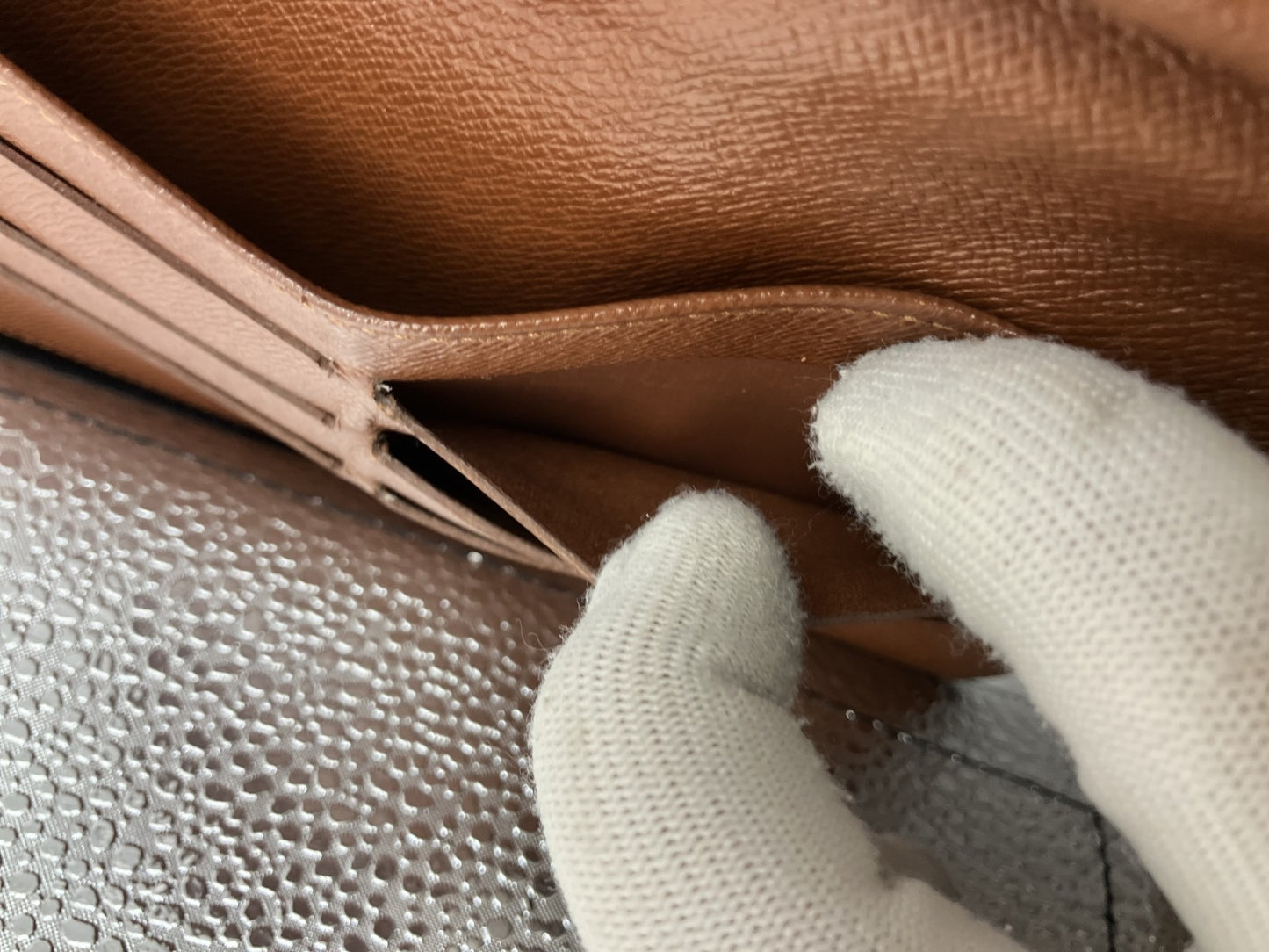 Louis Vuitton Monogram Porte Tresor International 3-fold long wallet M61215 19x3.9"