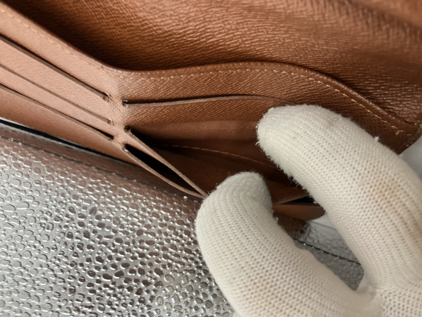 Louis Vuitton Monogram Porte Tresor International 3-fold long wallet M61215 19x3.9"