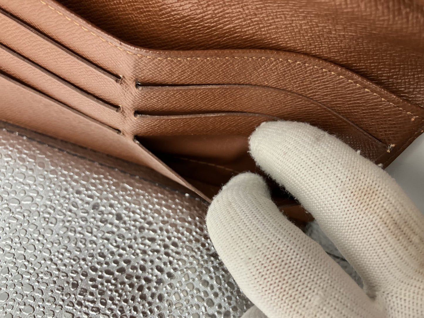 Louis Vuitton Monogram Porte Tresor International 3-fold long wallet M61215 19x3.9"