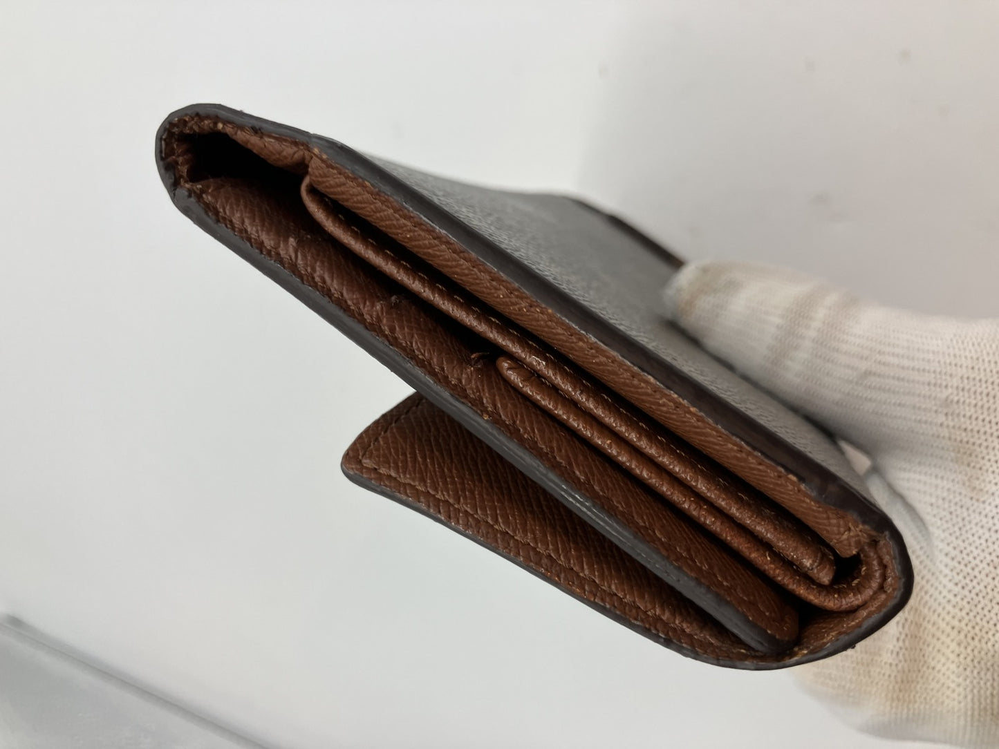 Louis Vuitton Monogram Porte Tresor International 3-fold long wallet M61215 19x3.9"