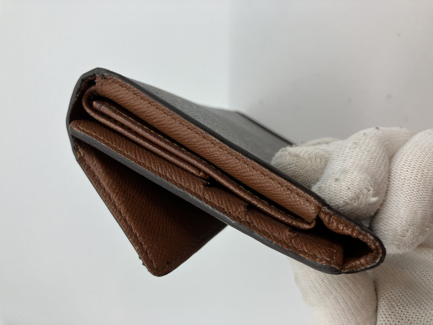 Louis Vuitton Monogram Porte Tresor International 3-fold long wallet M61215 19x3.9"