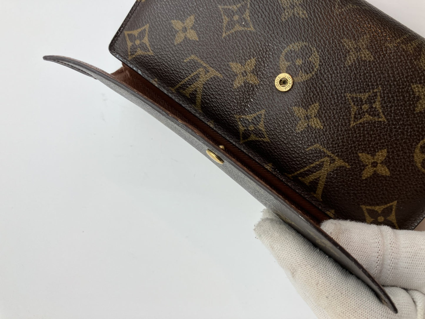 Louis Vuitton Monogram Porte Tresor International 3-fold long wallet M61215 19x3.9"
