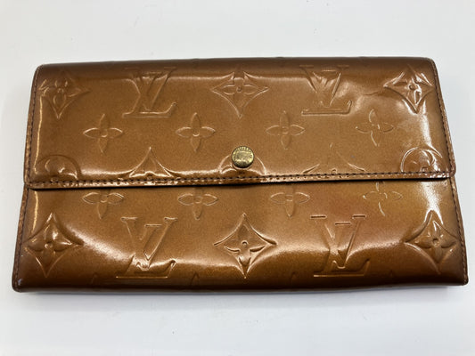 LOUIS VUITTON Vernis Long Wallet Brown
