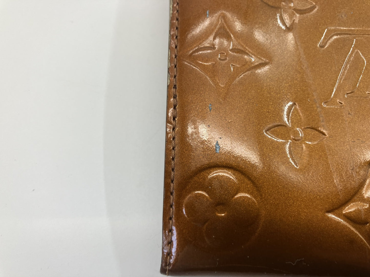 LOUIS VUITTON Vernis Long Wallet Brown Free Shipping 