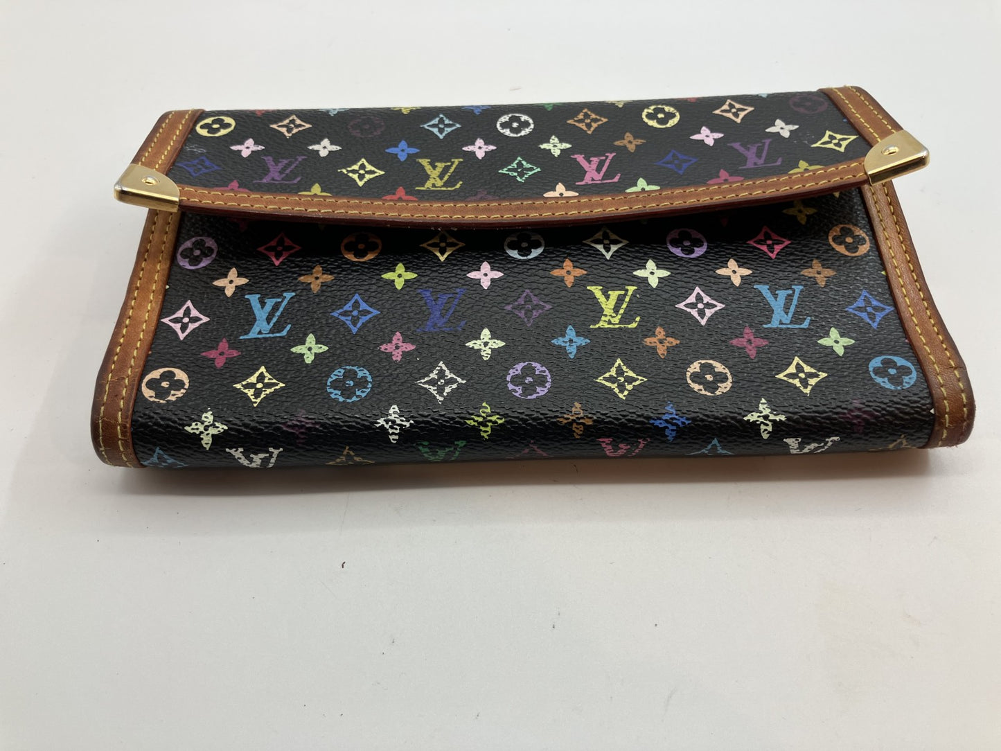 Louis Vuitton Multicolor Monogram Trifold Wallet M92658 19ÁE1cm | Porte Tresor International Noir |