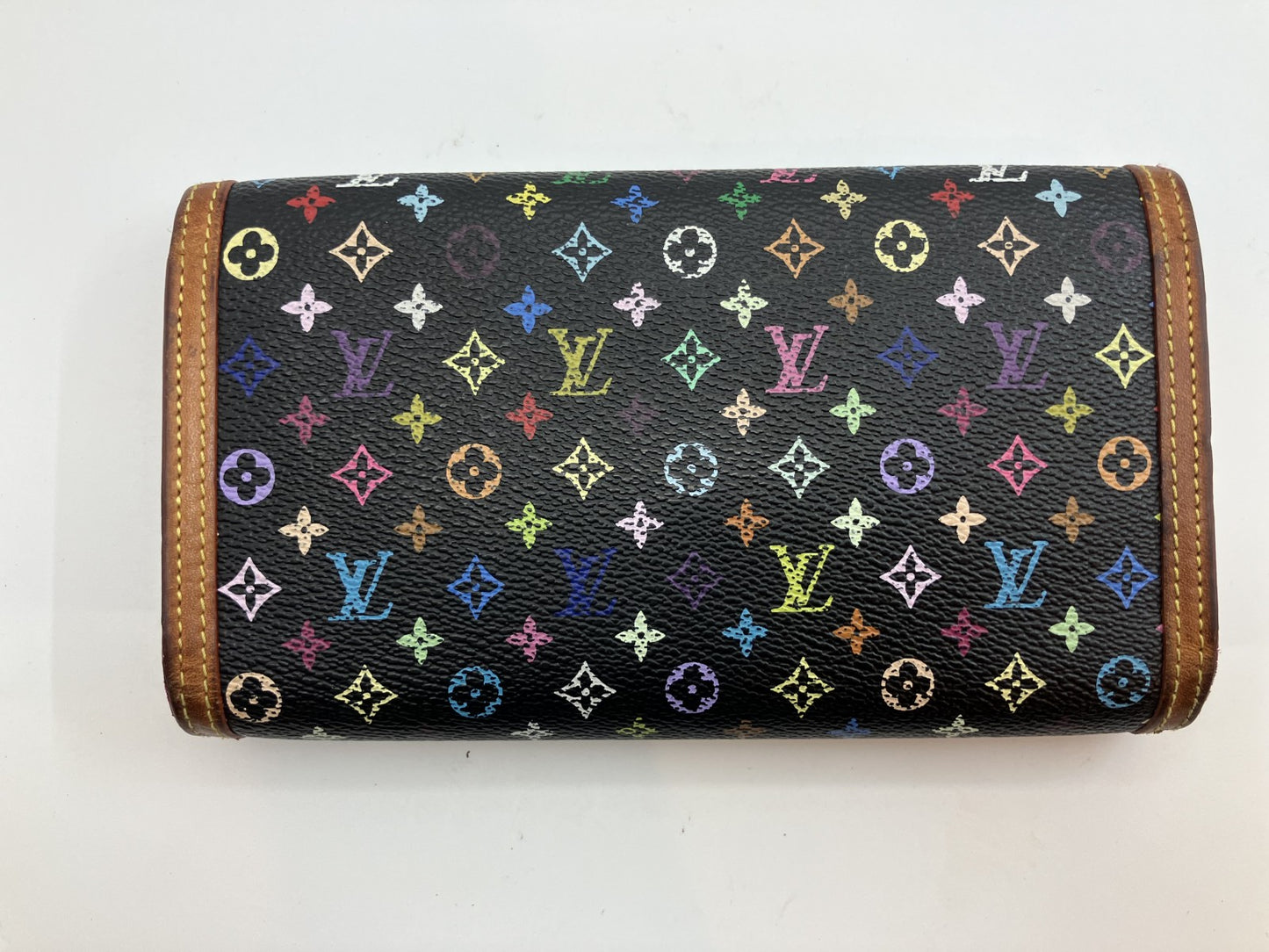 Louis Vuitton Multicolor Monogram Trifold Wallet M92658 19ÁE1cm | Porte Tresor International Noir |
