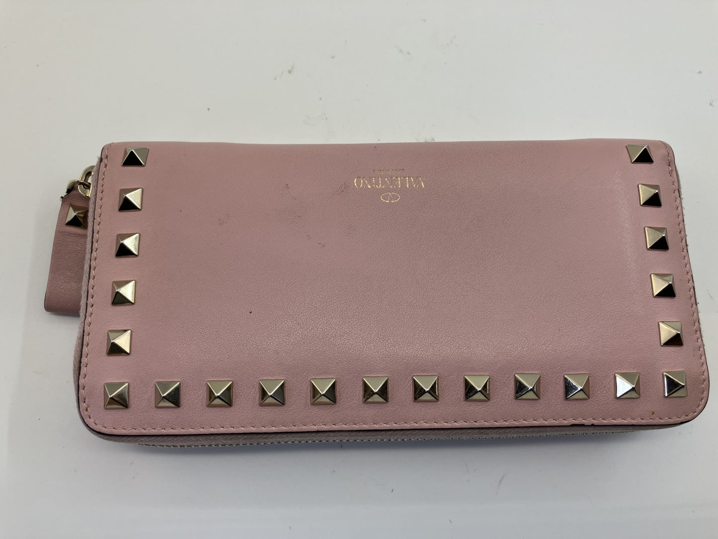 Valentino Garavani Pink Long Wallet Rockstud Free Shipping 