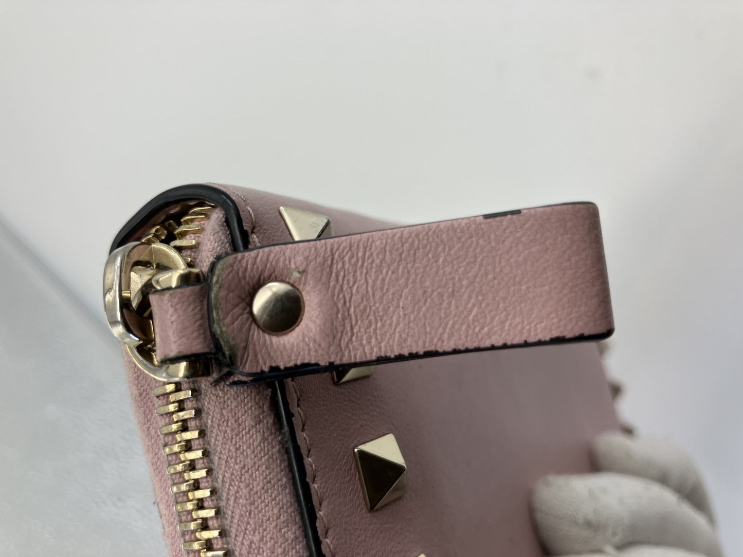 Valentino Garavani Pink Long Wallet Rockstud Free Shipping 