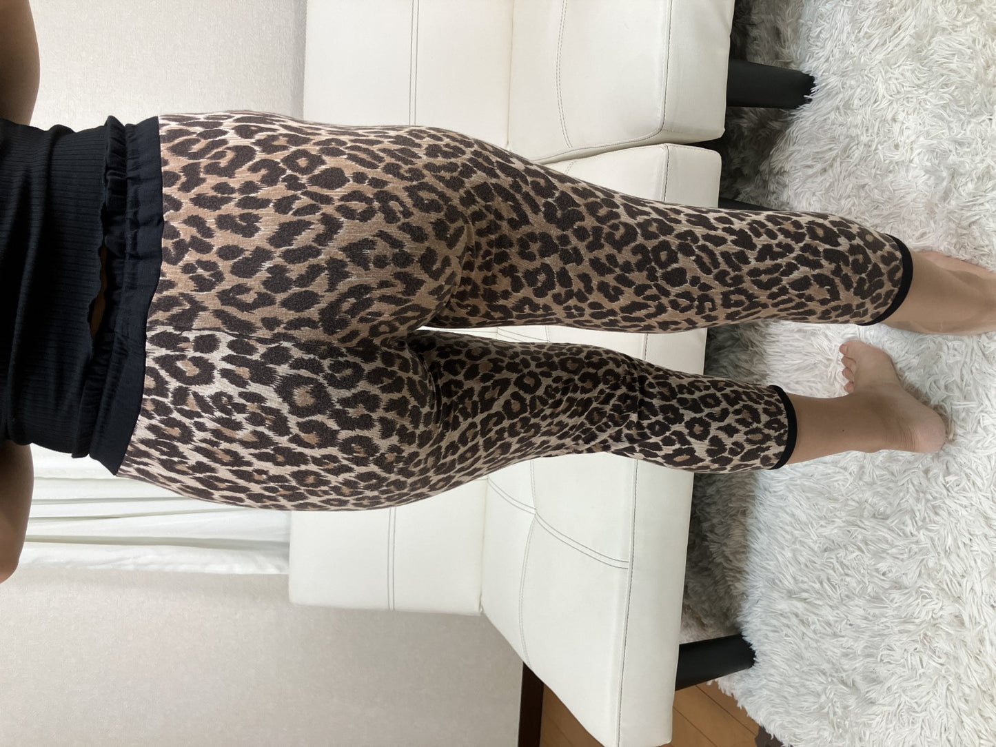 Dolce & Gabbana Leopard Print Leggings Pants Stretch Cropped Size L