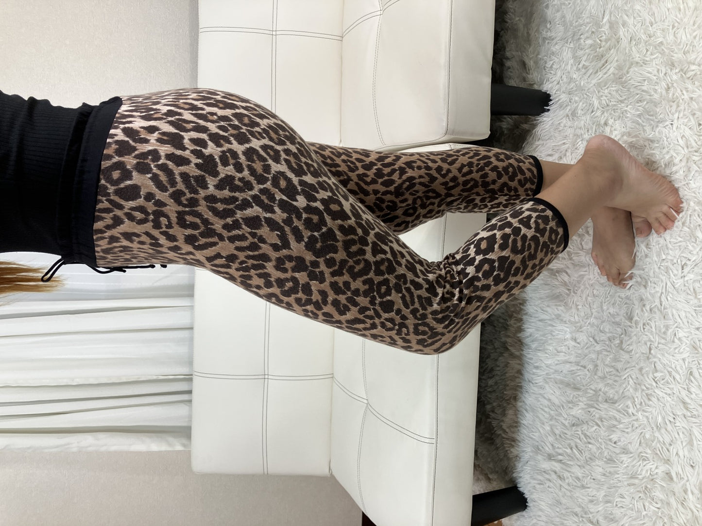 Dolce & Gabbana Leopard Print Leggings Pants Stretch Cropped Size L
