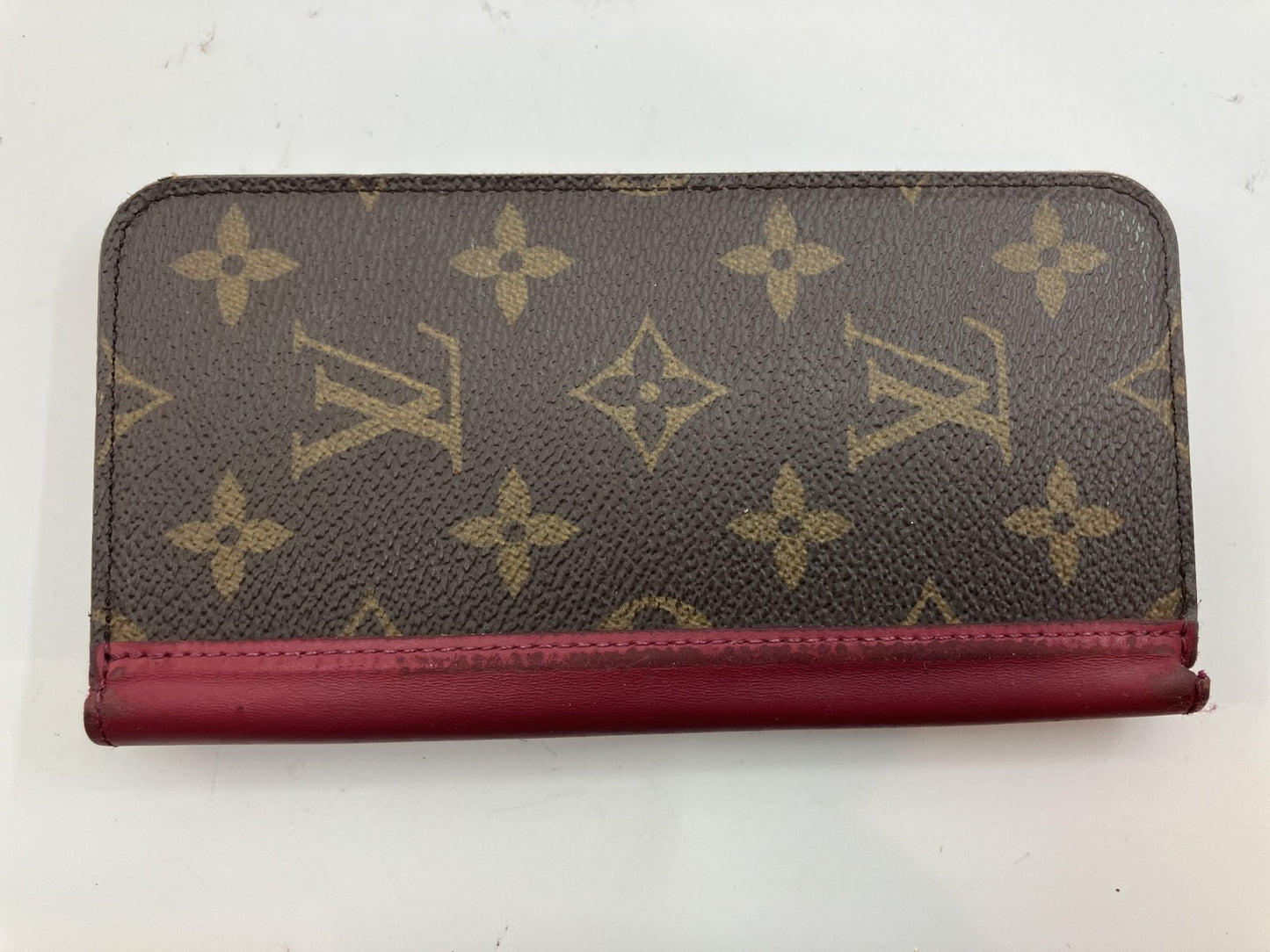 Louis Vuitton iPhone 11 Folio Monogram &amp; Red Smartphone Case with Bag Free Shipping 