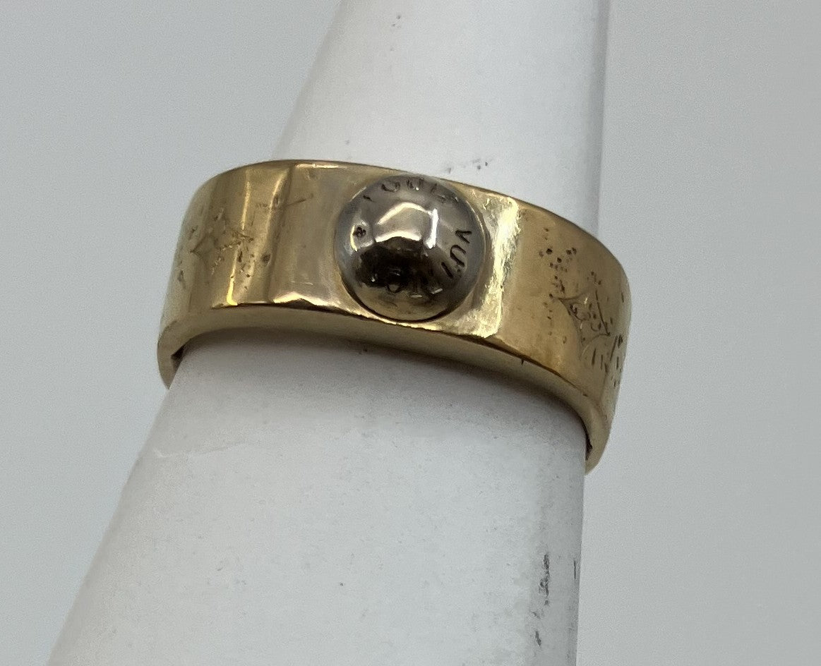 Louis Vuitton M00210 Nanogram Ring Size S US5.5 Gold Italy LE0179 Used
