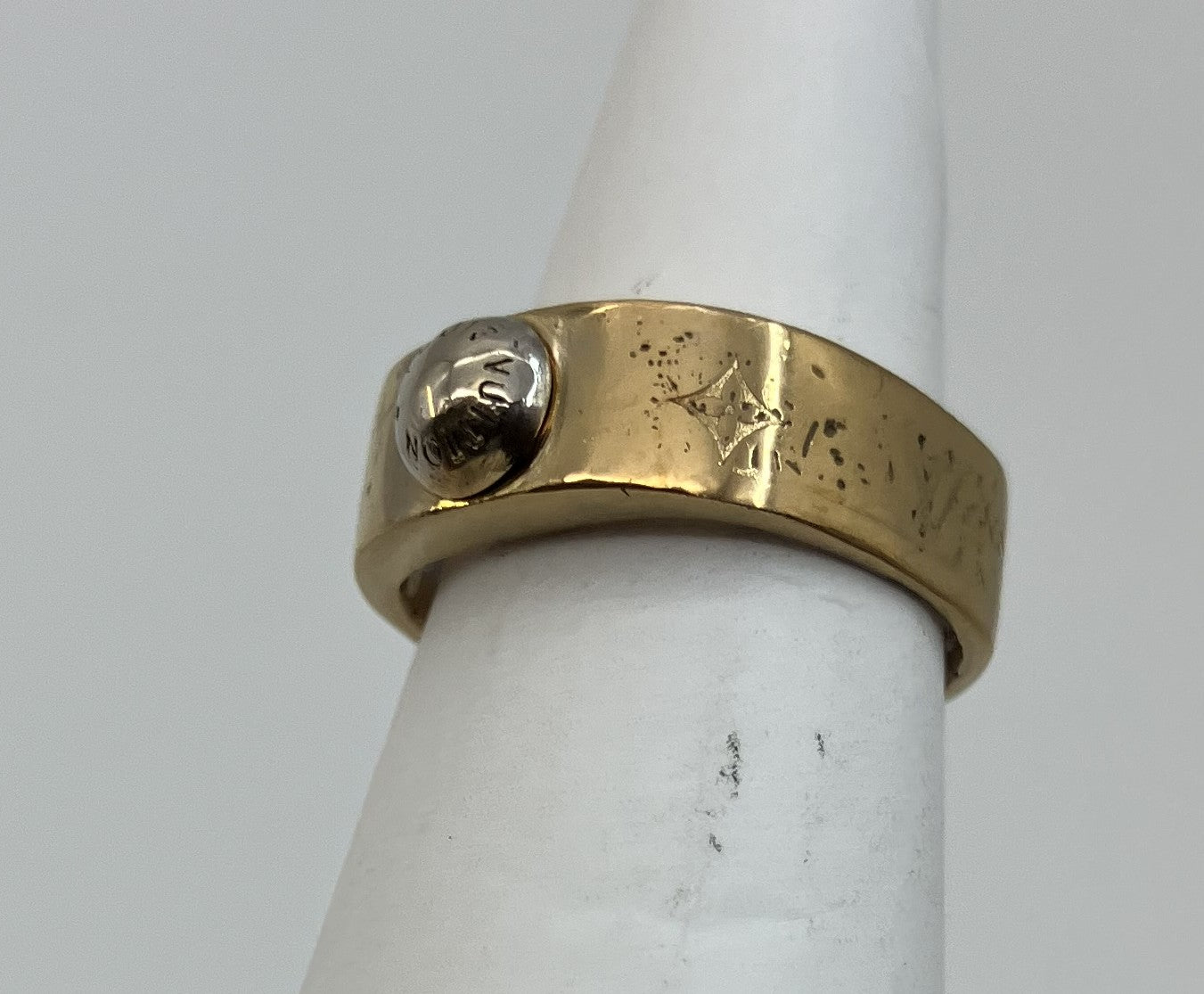 Louis Vuitton M00210 Nanogram Ring Size S US5.5 Gold Italy LE0179 Used