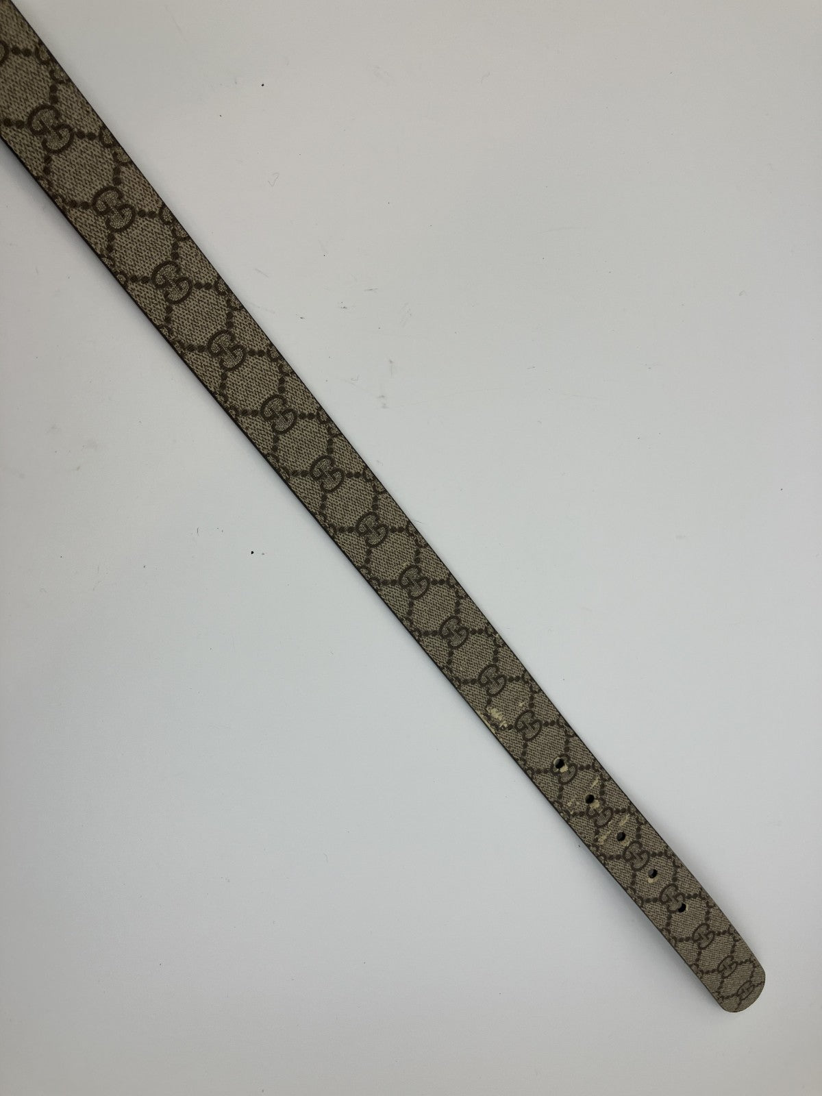 GUCCI GGキャンバス/レザー/リバーシブル/ベルト 残り107cm 幅3ｃｍ 送料無料