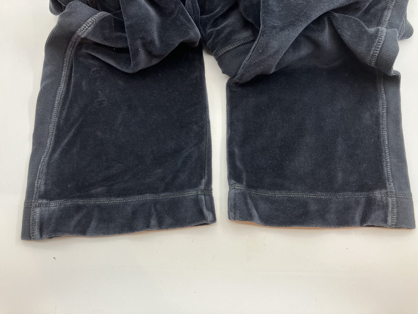 CELINE Velvet Slim Pants Navy Size M | Model Wearing | 33cm Waist / 88cm Length