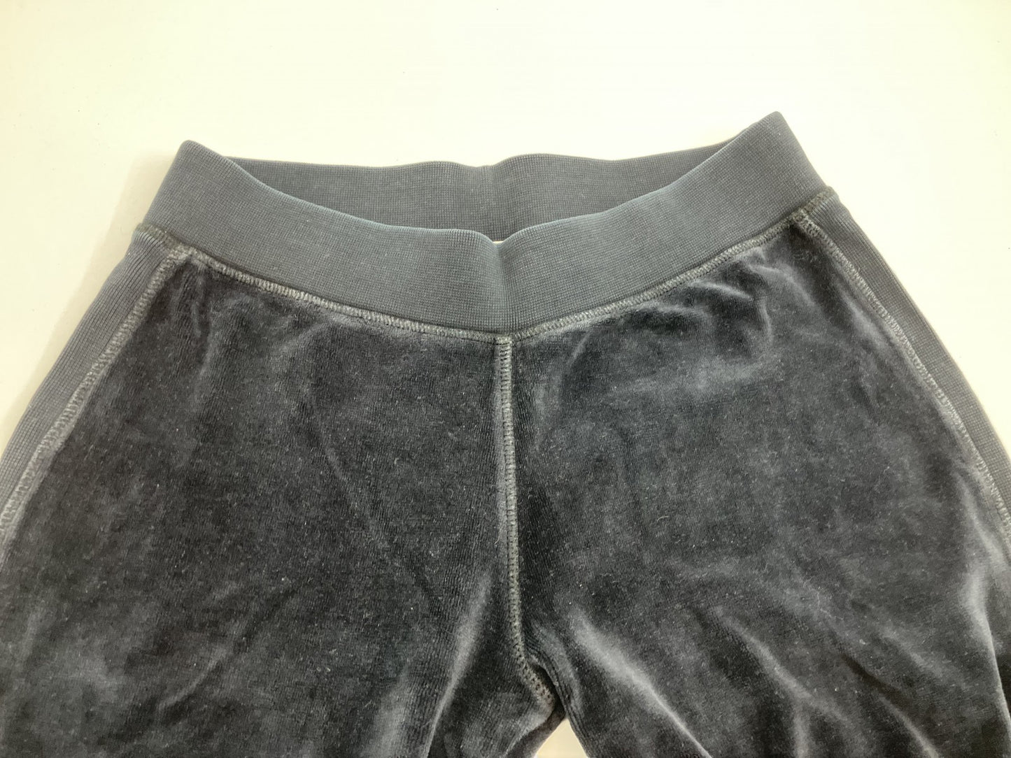 CELINE Velvet Slim Pants Navy Size M | Model Wearing | 33cm Waist / 88cm Length