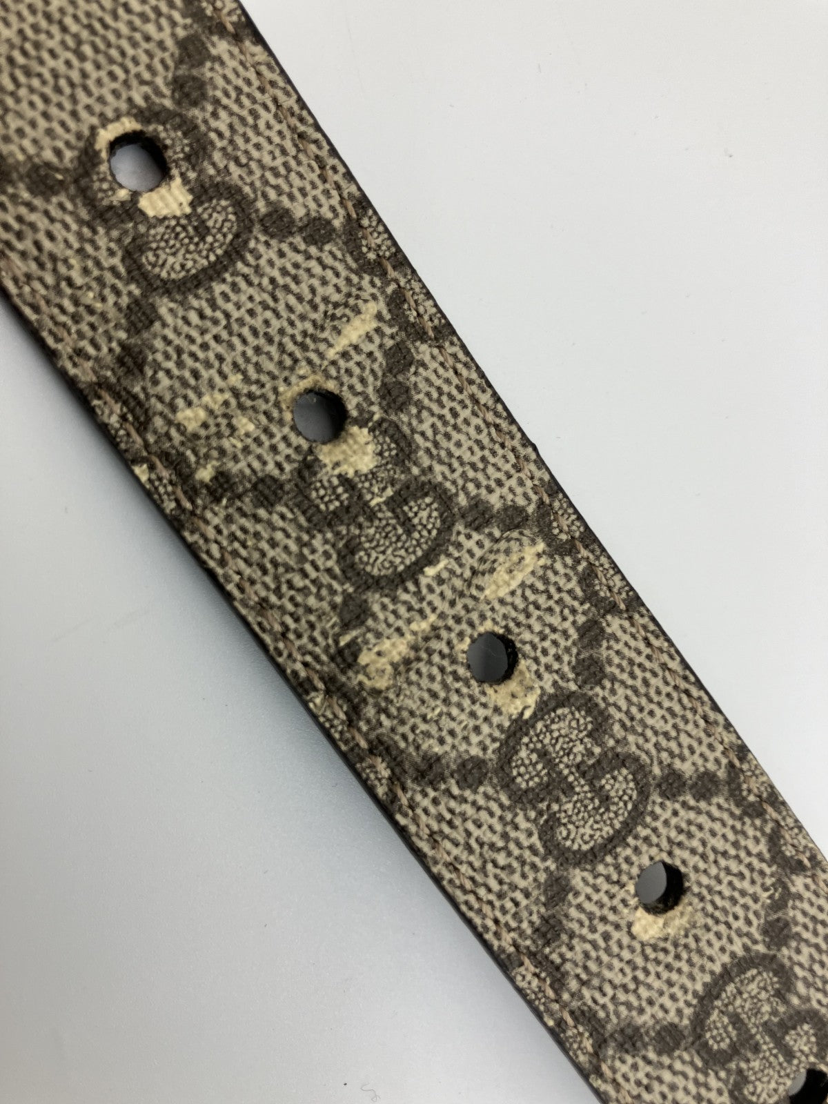 GUCCI GGキャンバス/レザー/リバーシブル/ベルト 残り107cm 幅3ｃｍ 送料無料