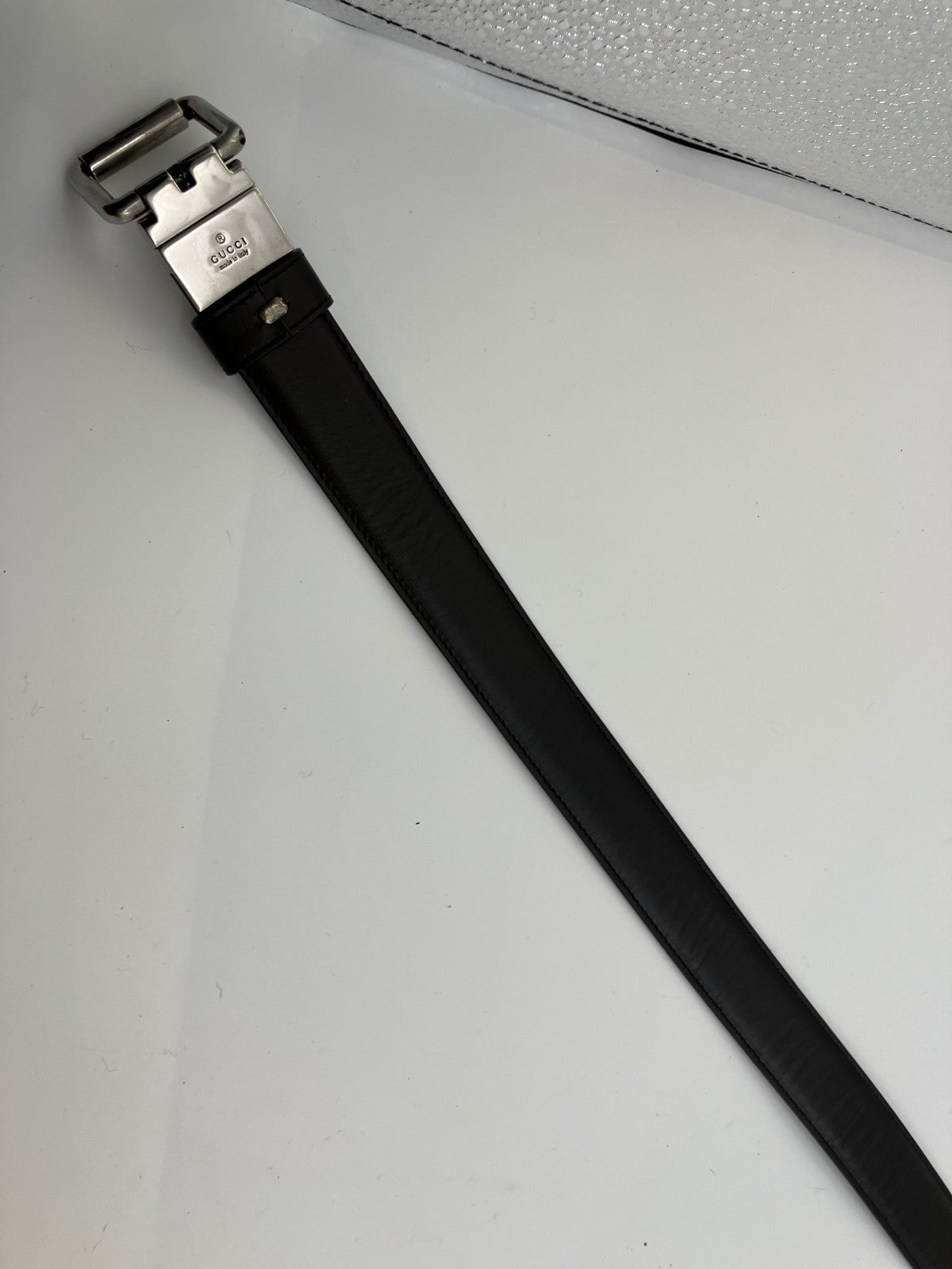 GUCCI GGキャンバス/レザー/リバーシブル/ベルト 残り107cm 幅3ｃｍ 送料無料