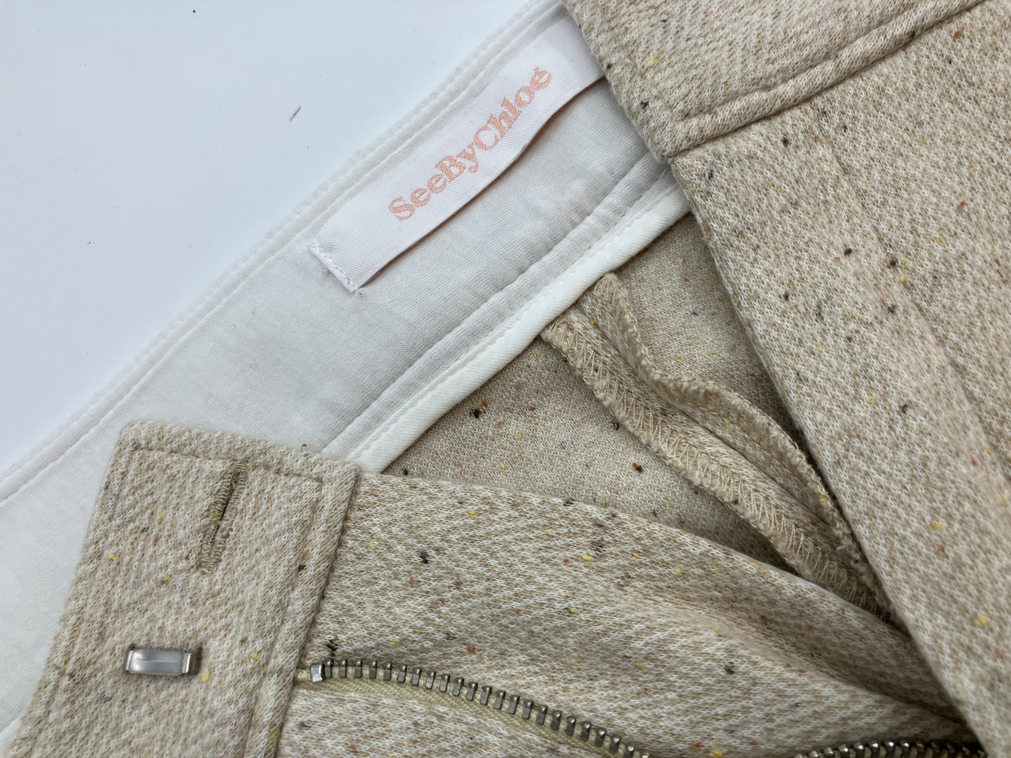 See by Chloﾃｩ Cotton Pants Size S Beige | Waist 34cm, Hip 39.5cm, Inseam 66cm |