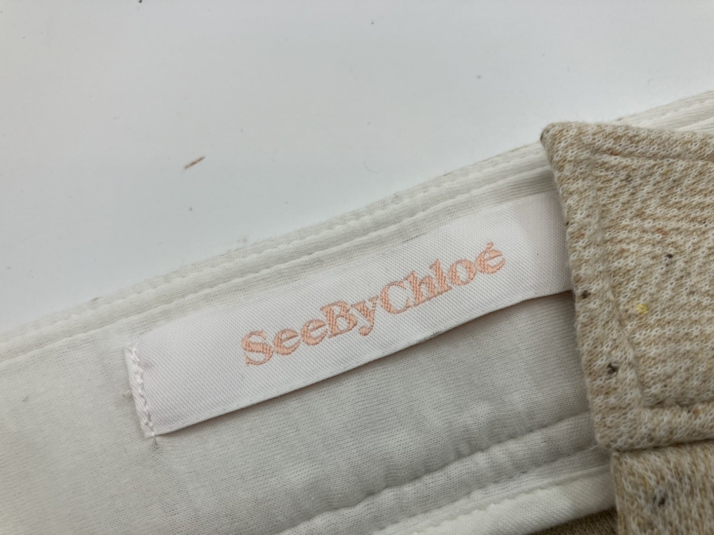 See by Chloﾃｩ Cotton Pants Size S Beige | Waist 34cm, Hip 39.5cm, Inseam 66cm |