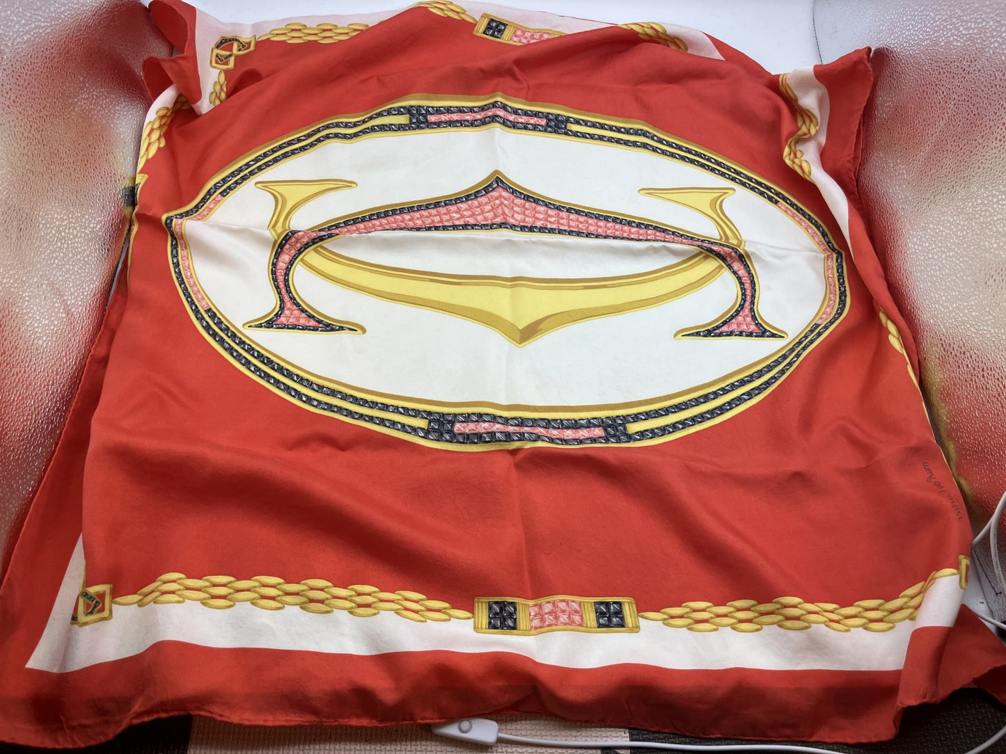 カルティエ スカーフ 赤 84×84cm(33.07×33.07 インチ) 送料無料