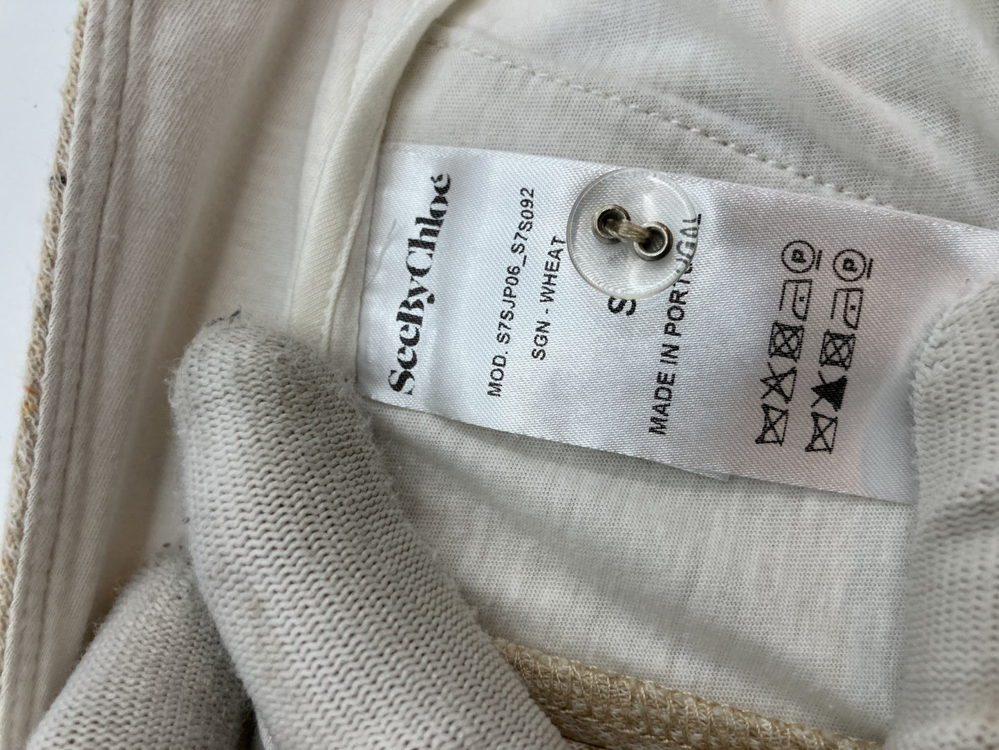 See by Chloﾃｩ Cotton Pants Size S Beige | Waist 34cm, Hip 39.5cm, Inseam 66cm |