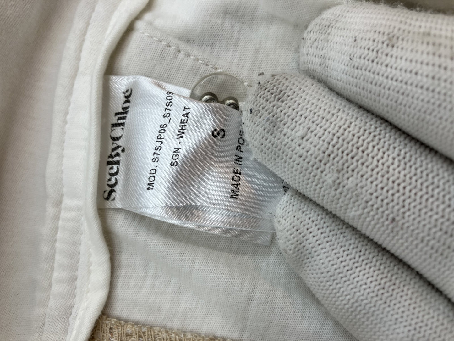 See by Chloﾃｩ Cotton Pants Size S Beige | Waist 34cm, Hip 39.5cm, Inseam 66cm |