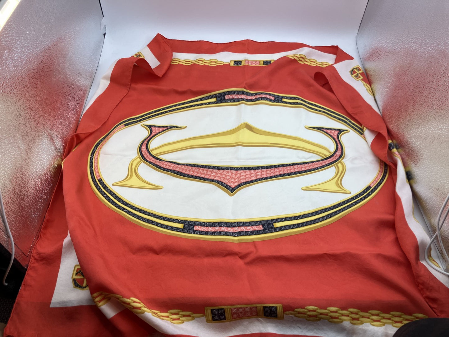 カルティエ スカーフ 赤 84×84cm(33.07×33.07 インチ) 送料無料