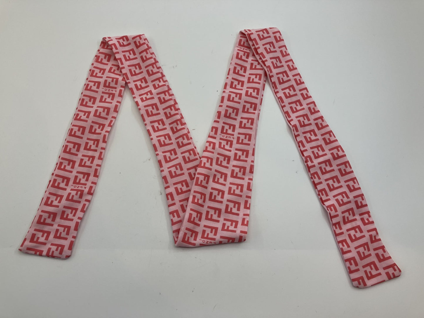 FENDI Zucchino Scarf Twilly Pink 120ﾃ・ cm (47.24 ﾃ・2.76 inches) 窶・Pouch Included 窶・