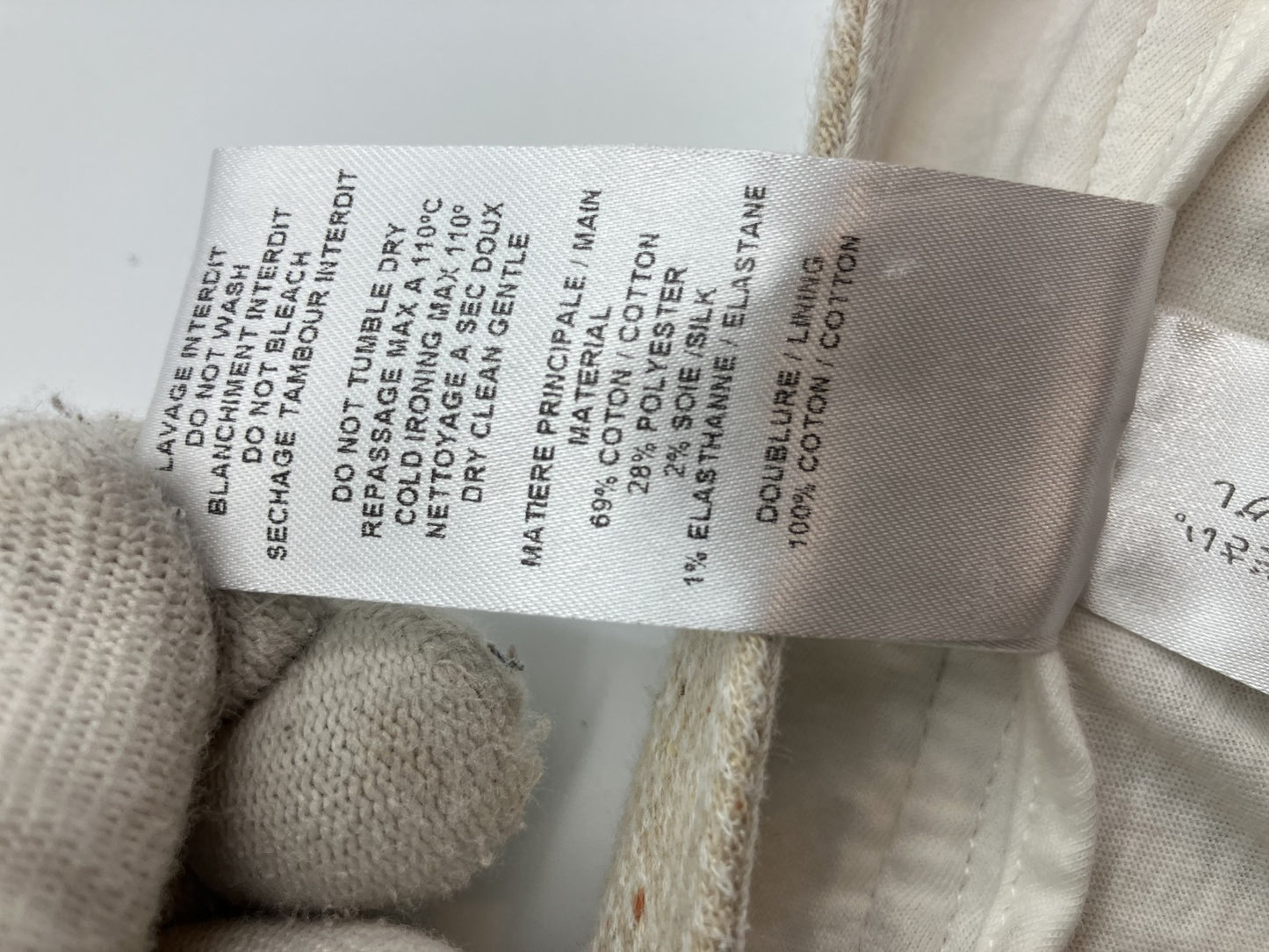 See by Chloﾃｩ Cotton Pants Size S Beige | Waist 34cm, Hip 39.5cm, Inseam 66cm |