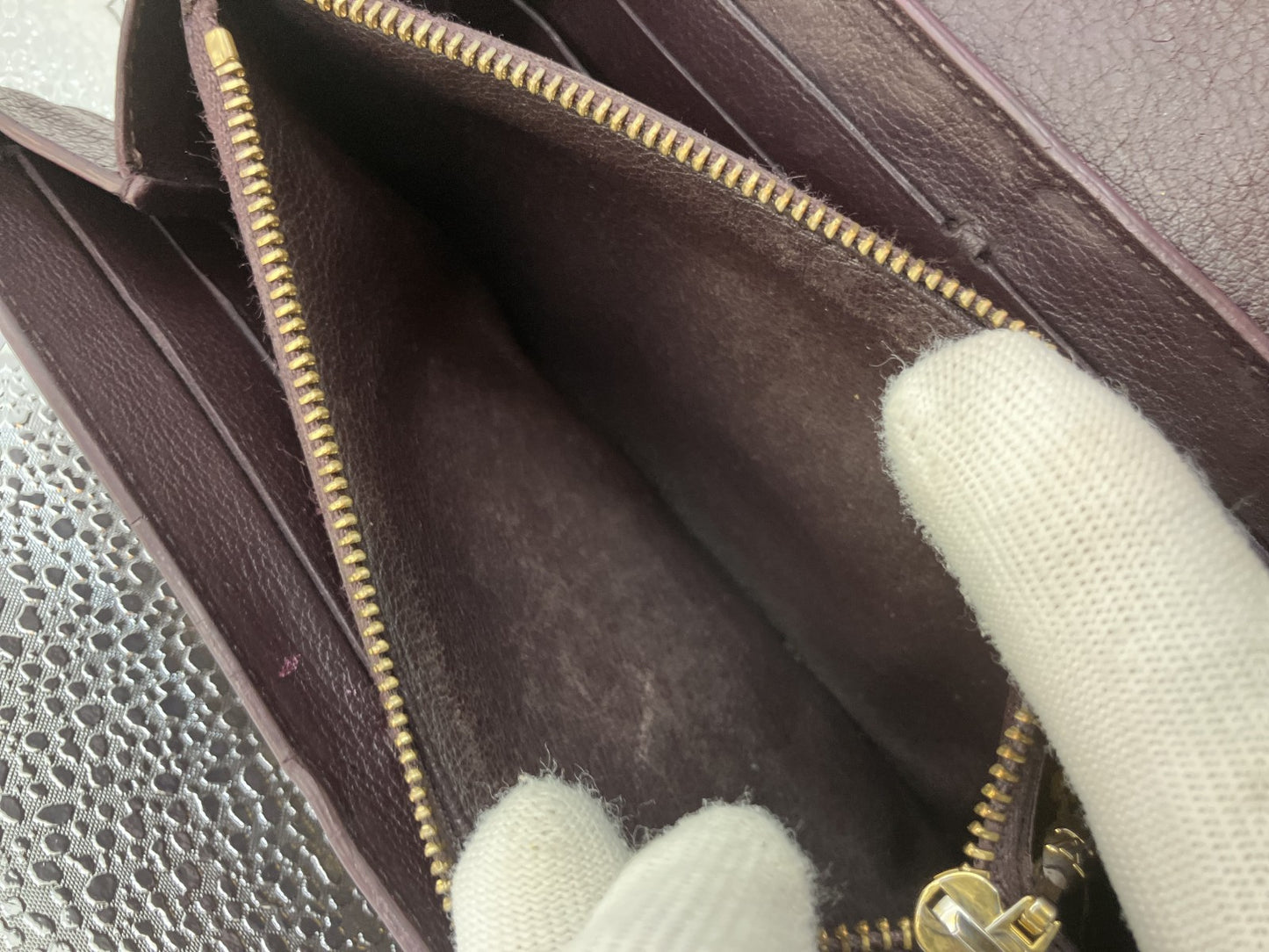 LOUIS VUITTON Monogram Long Wallet M60361 Portefeuille Elise Brown 19.5ﾃ・1cm Made in France