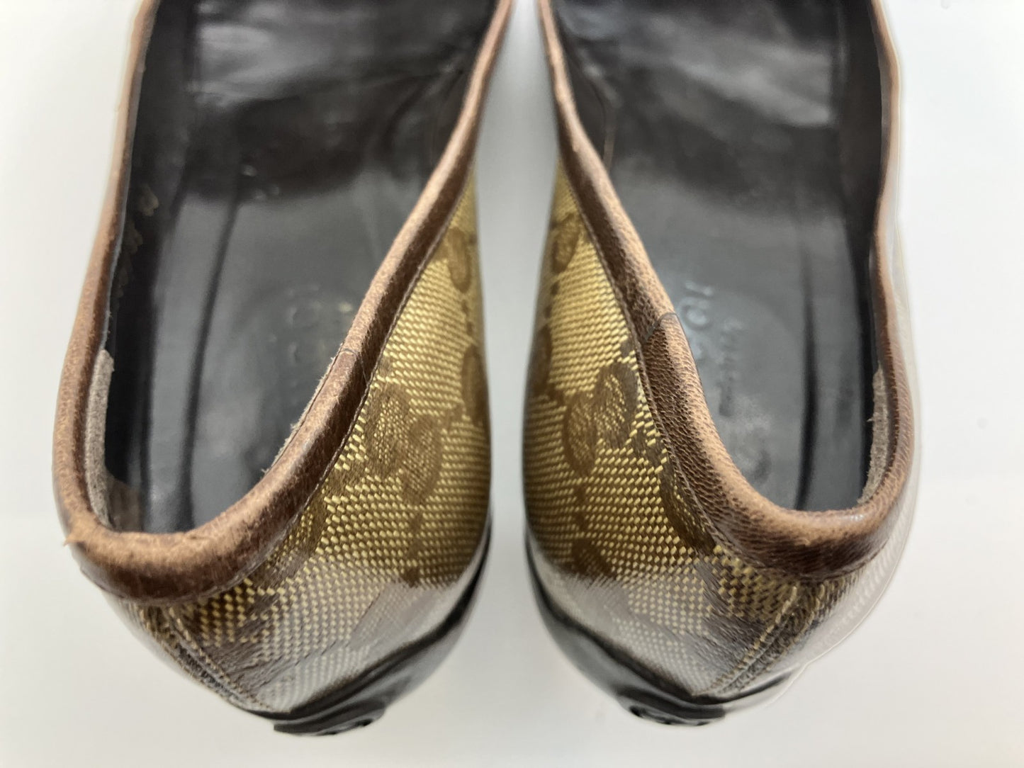 Gucci GG Supreme Pumps (EU 35)(22.5 cm)(US 5.5)(8.86 inch) Heel 5cm(1.97 inch) Brown
