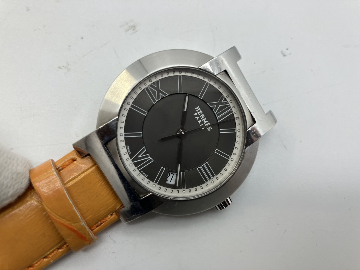 Hermes Nomade N01.710 1687352 SS ATQZ หน้าปัดสีเทา จัดส่งฟรี 