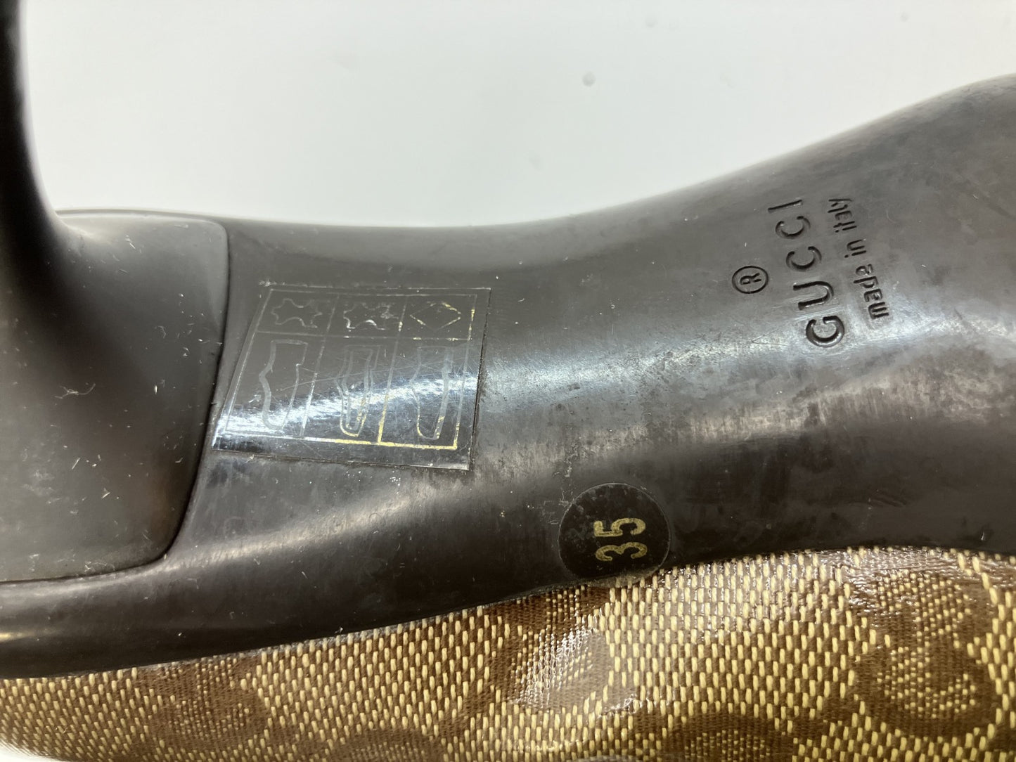 Gucci GG Supreme Pumps (EU 35)(22.5 cm)(US 5.5)(8.86 inch) Heel 5cm(1.97 inch) Brown