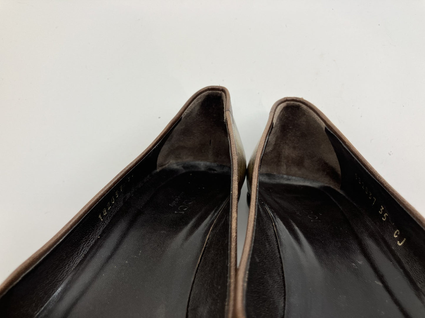 Gucci GG Supreme Pumps (EU 35) (22.5 cm) (US 5.5) (8.86 inch) Heel 5 cm (1.97 inch) Brown Free Shipping 