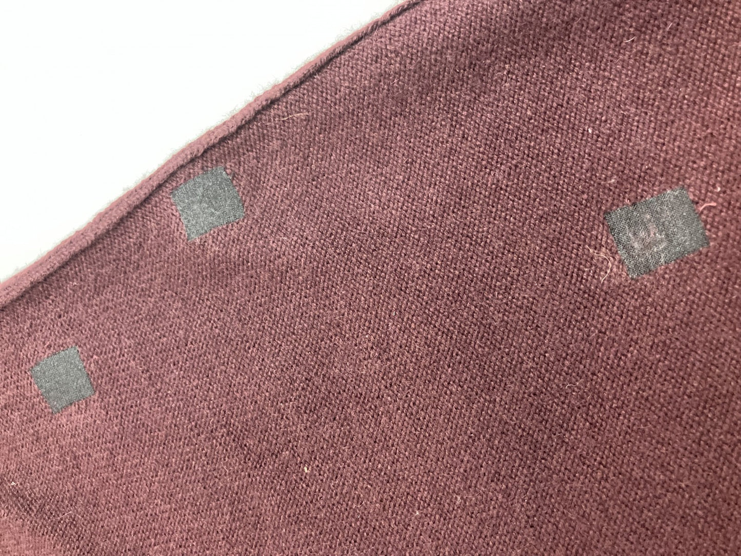 CHANEL Cashmere Knit Dress Burgundy ﾃ・Black