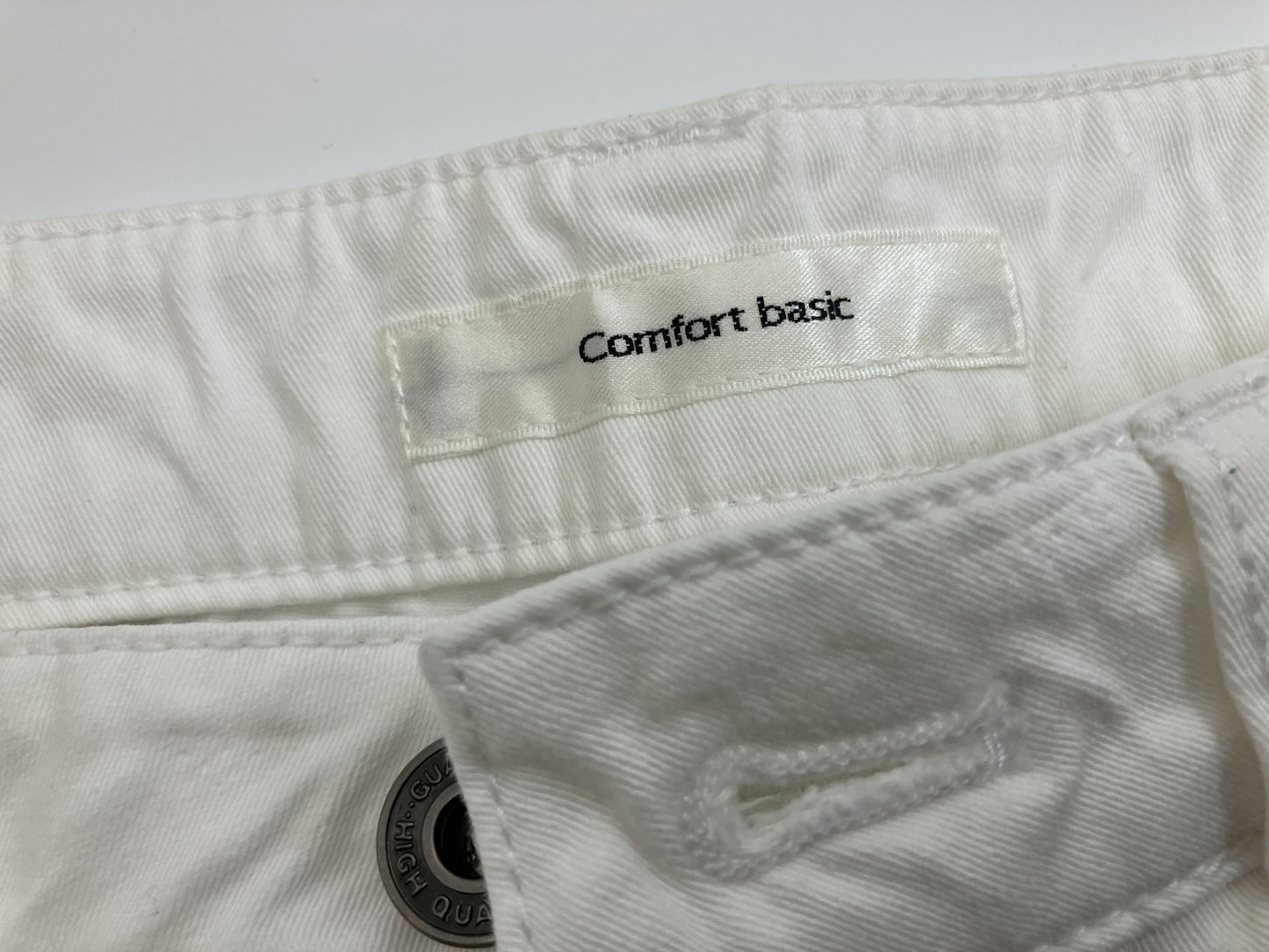Comfort Basic Skinny Denim Pants White Jeans Size F | Length 97cm, Waist 34cm, Hip 47cm |