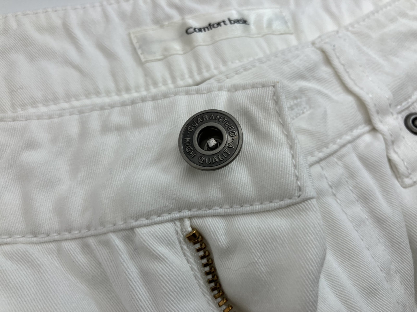 Comfort Basic Skinny Denim Pants White Jeans Size F | Length 97cm, Waist 34cm, Hip 47cm |