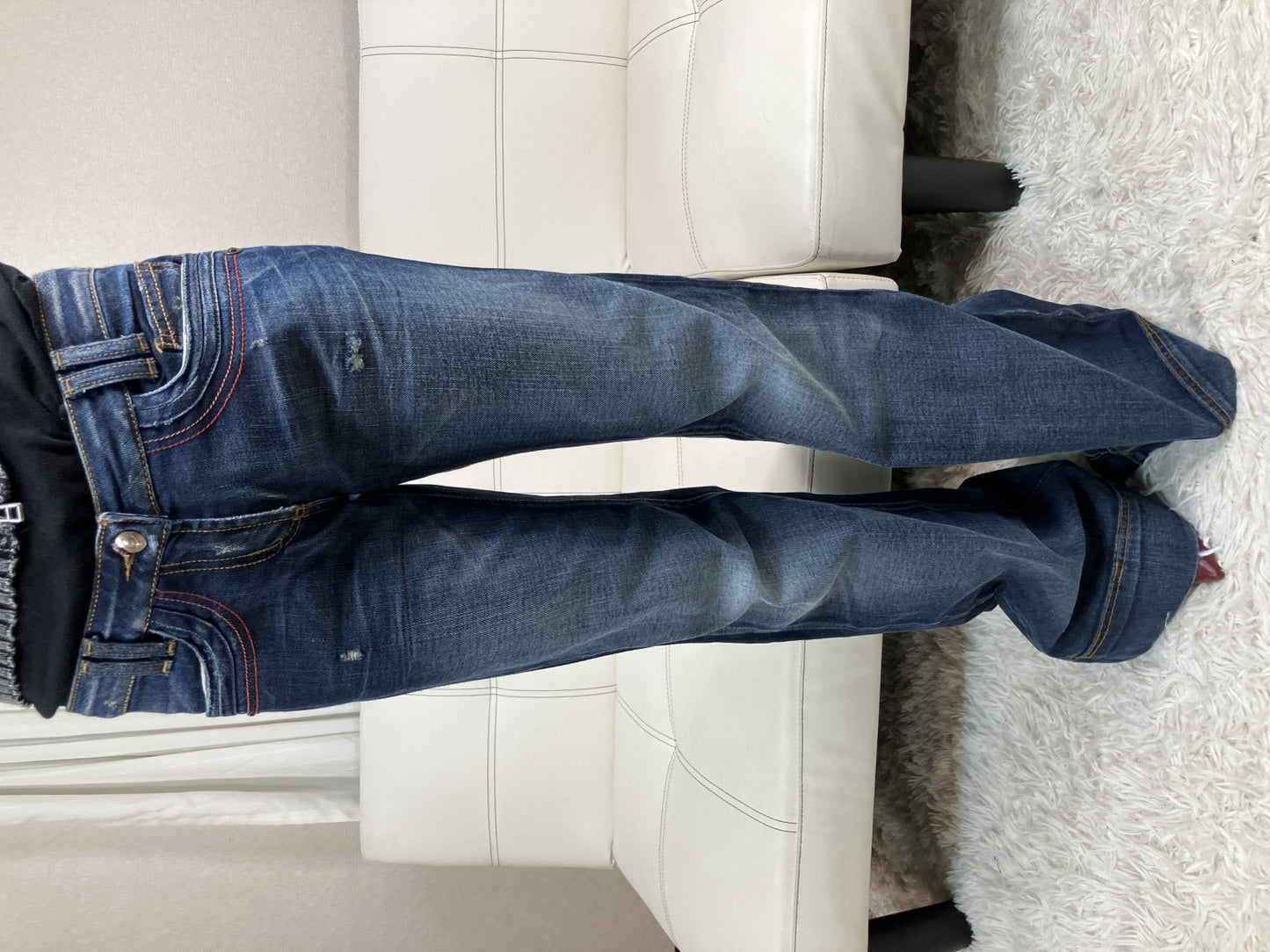 JUST cavalli Women's Bootcut Flare Jeans Blue Denim Size 26 IT40 Made in Tunisia