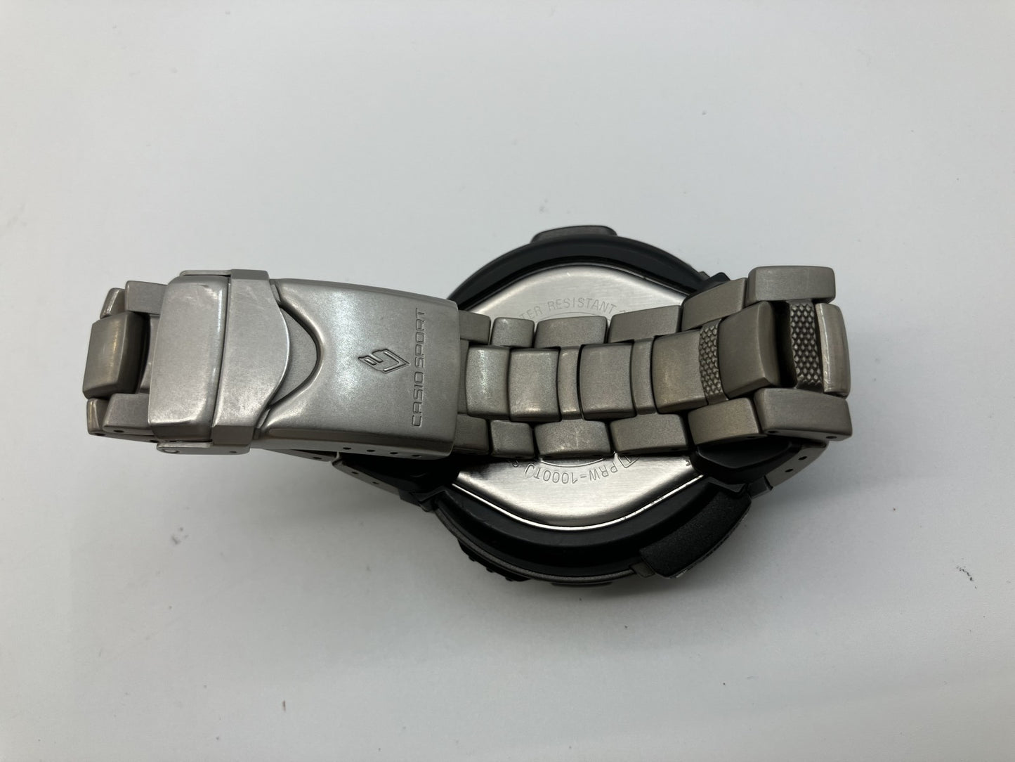 CASIO PROTREK PRW-1000TJ Triple Sensor Multiband 5 Solar Watch Titanium Band Extra Links