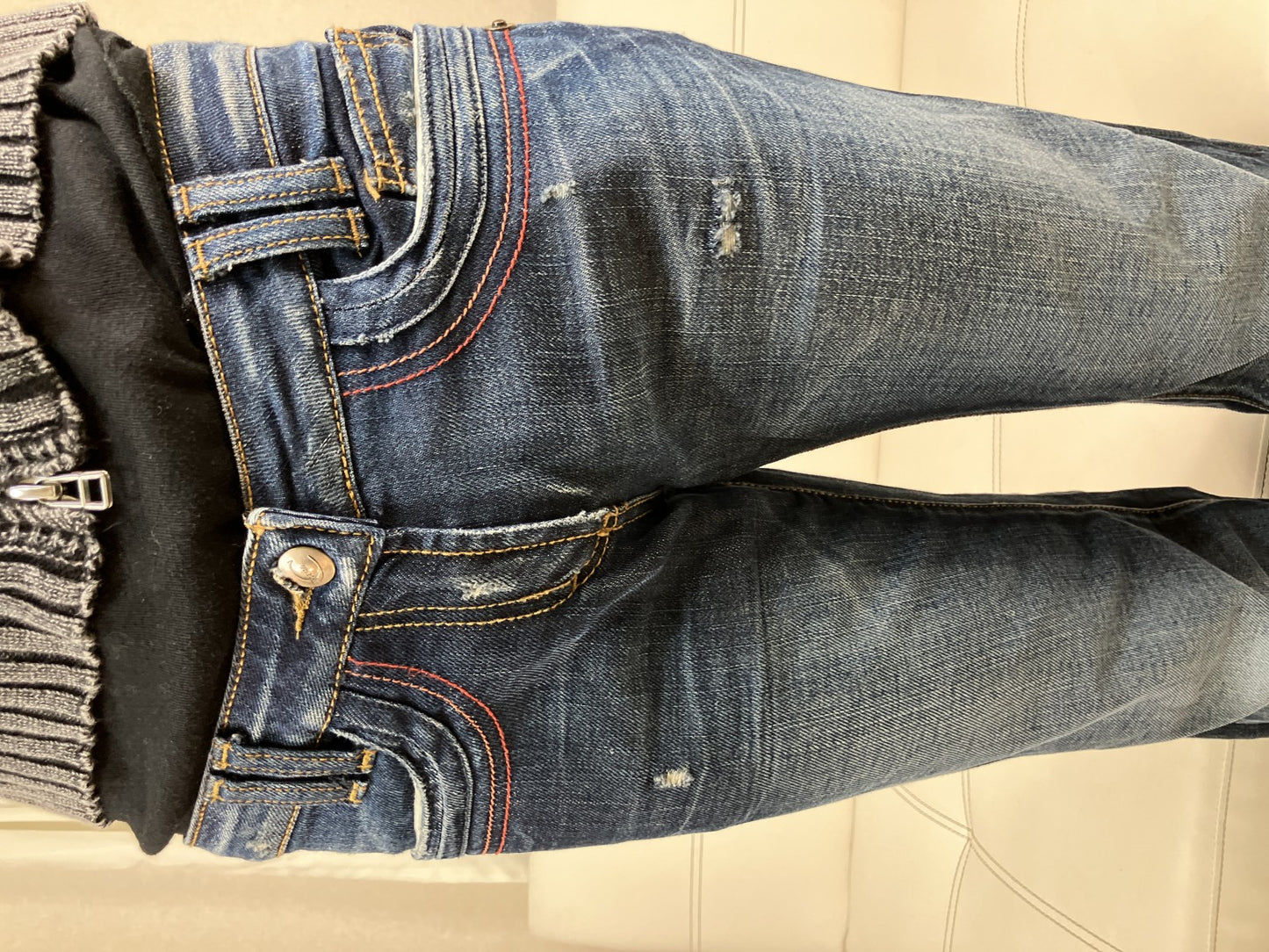 JUST cavalli Women's Bootcut Flare Jeans Blue Denim Size 26 IT40 Made in Tunisia